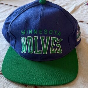 STARTER Blue and Green Minnesota Wolves Hat